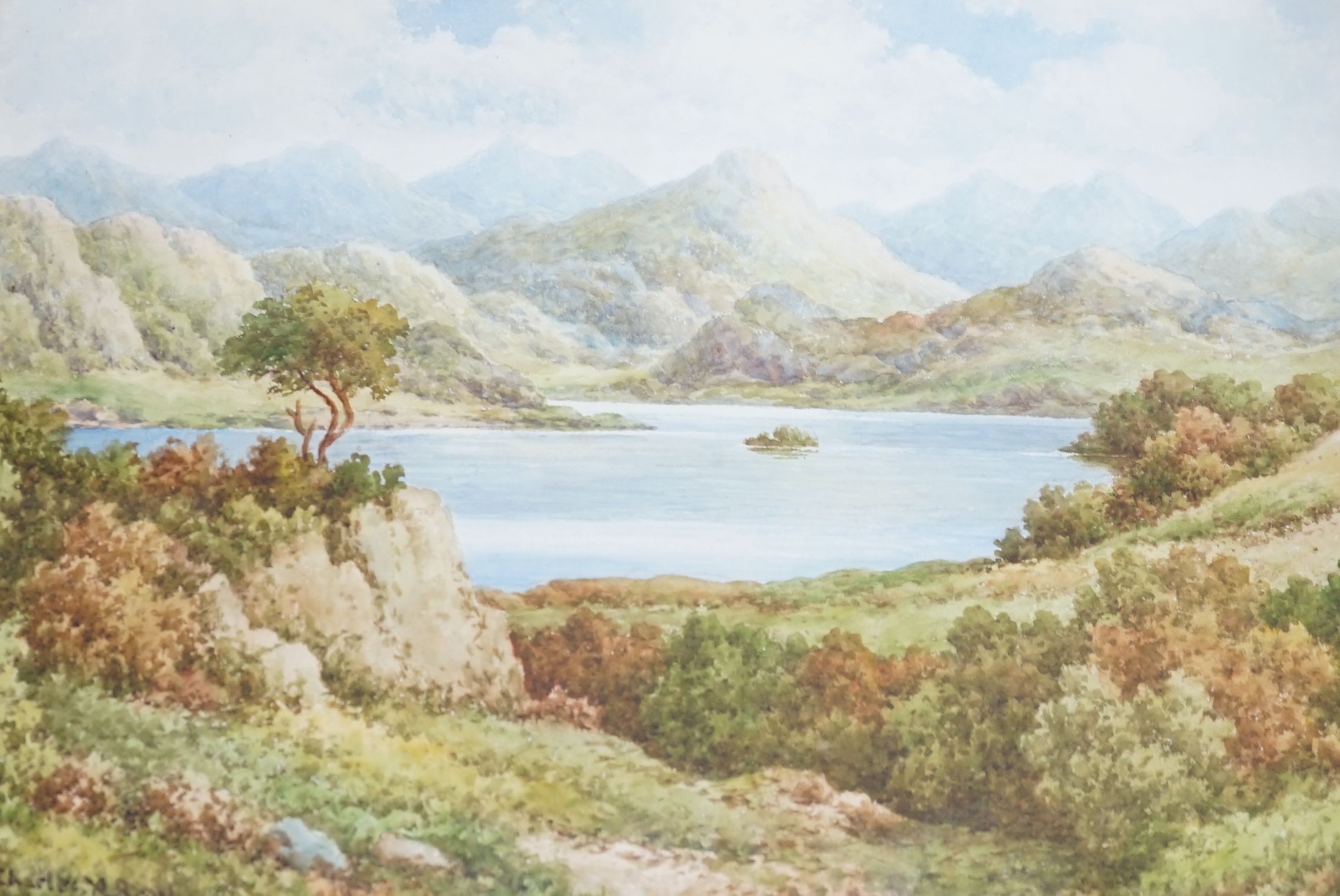 Charles A. Bool (fl. early 20th century), a pair of watercolours, Derwent water and Ullswater